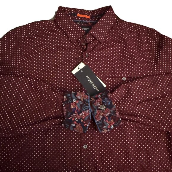 Denim & Flower Mens Long Sleeve Button Down Shirt - Size Medium - NWT - Picture 2 of 7